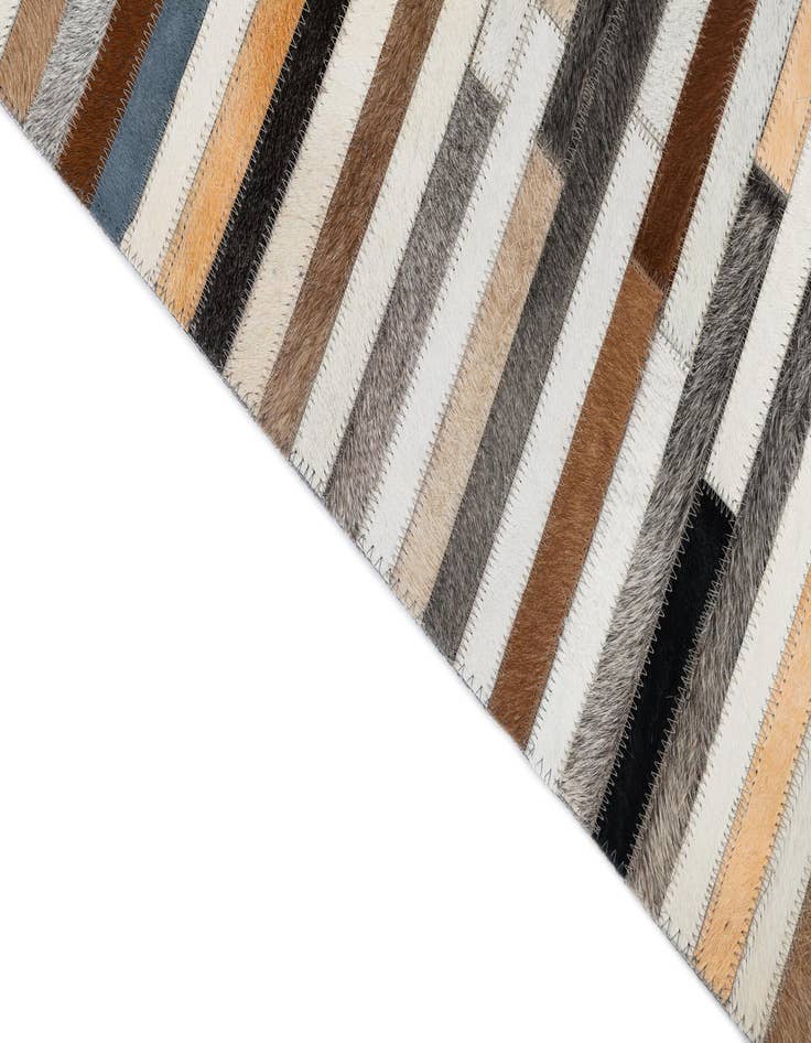 Detail image of  5' 1 x 8' Cowhide Leather Rug