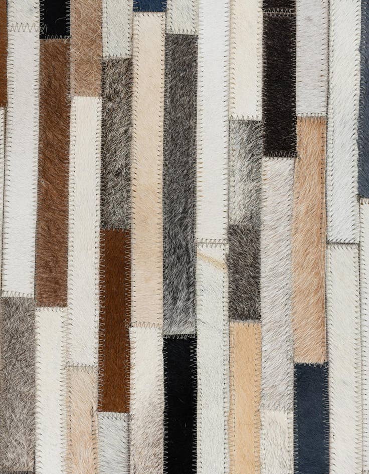 Detail image of  5' 1 x 8' Cowhide Leather Rug