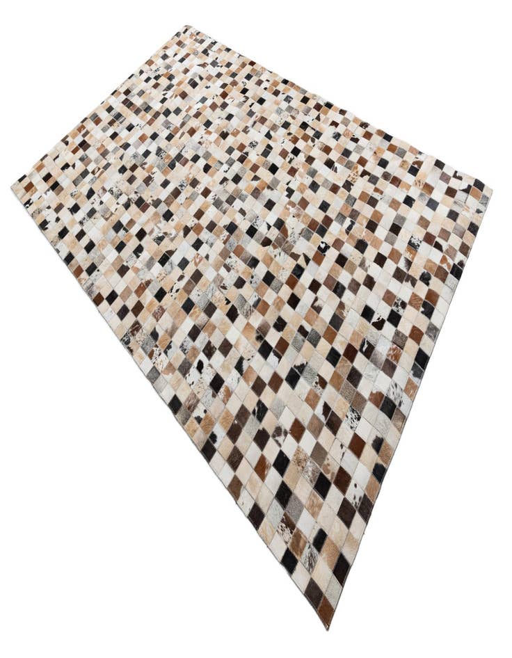 Detail image of  5' 2 x 8' 2 Cowhide Leather Rug