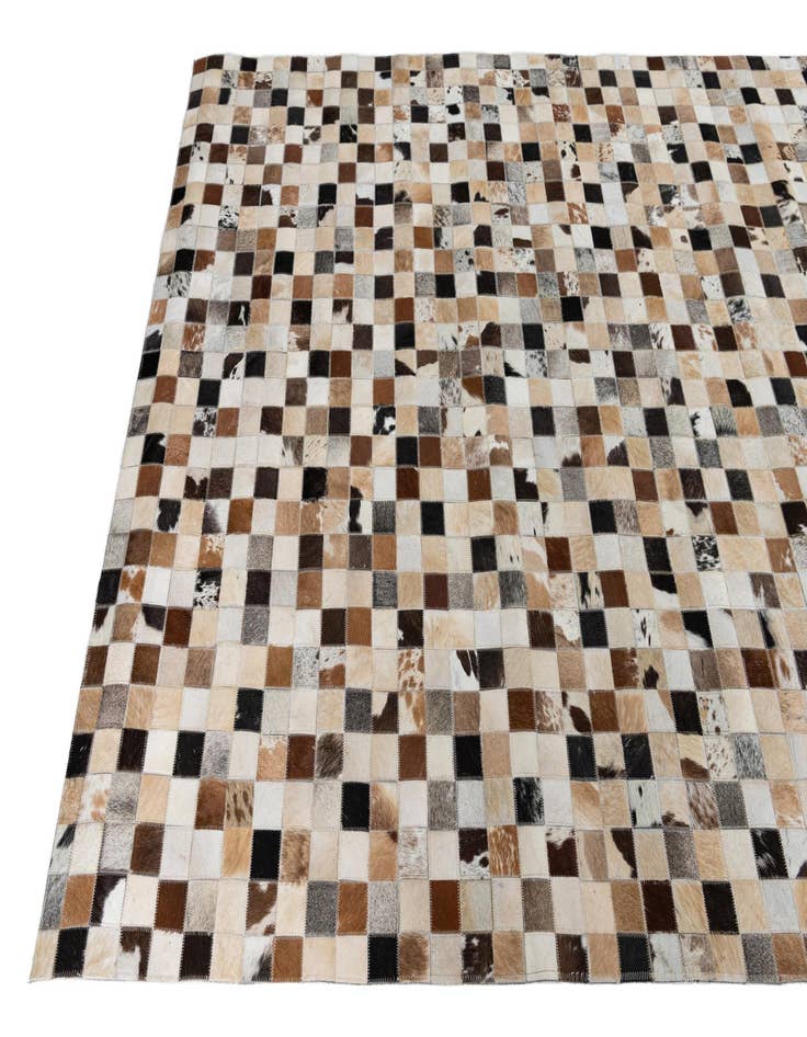 Detail image of  5' 2 x 8' 2 Cowhide Leather Rug