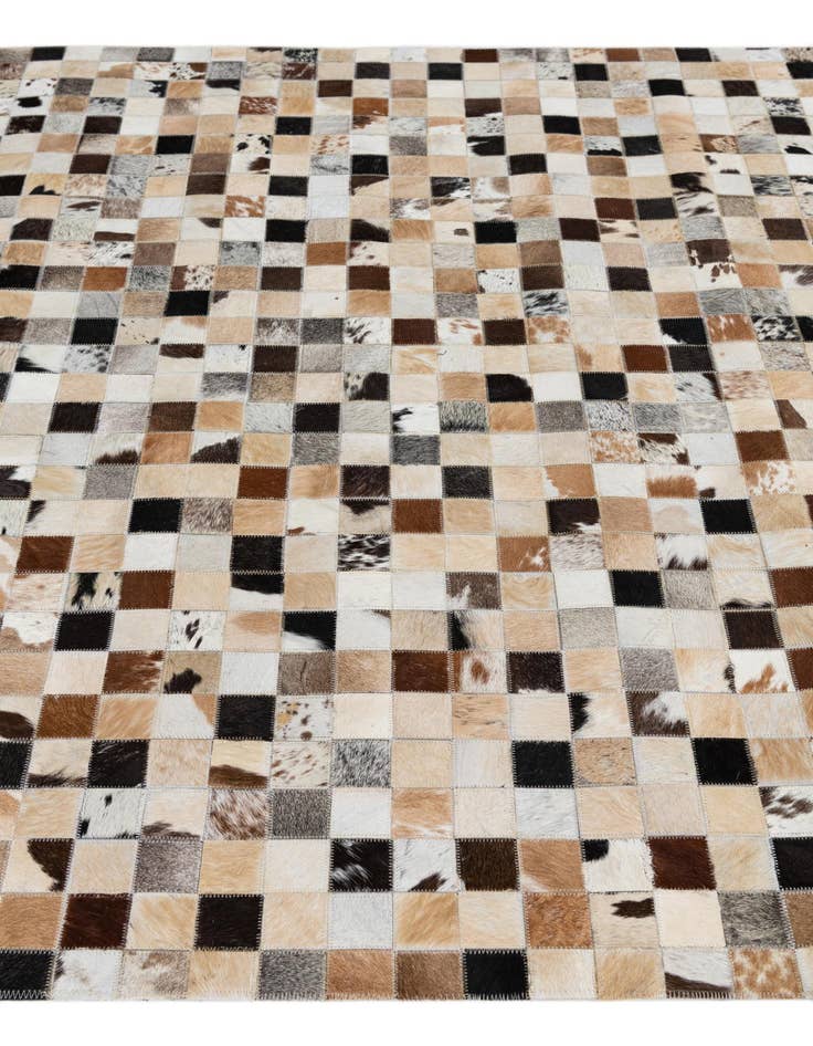 Detail image of  5' 2 x 8' 2 Cowhide Leather Rug