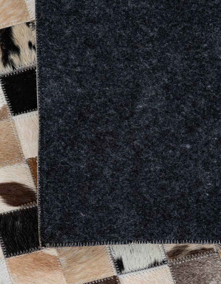 Detail image of  5' 2 x 8' 2 Cowhide Leather Rug