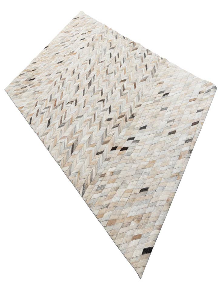 Detail image of  4' 9 x 7' 5 Cowhide Leather Rug