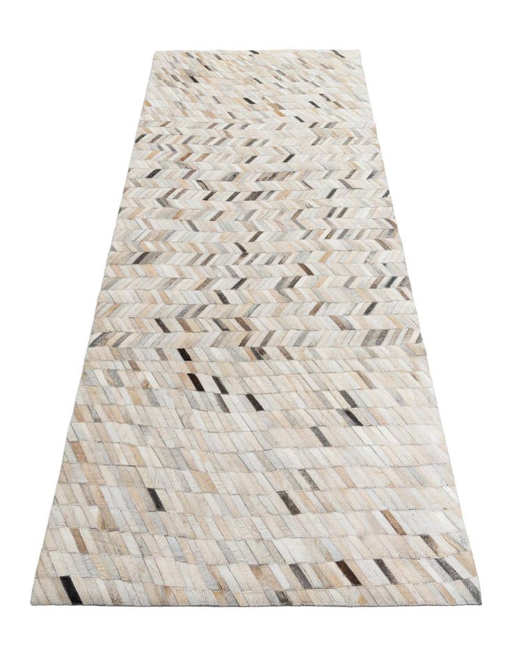 Detail image of  4' 9 x 7' 5 Cowhide Leather Rug