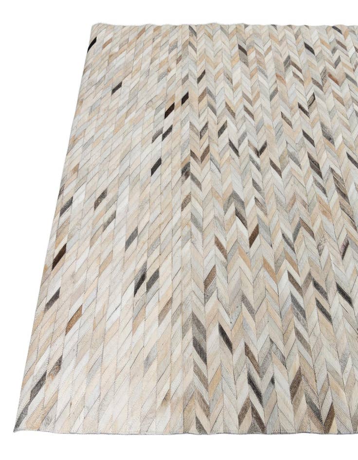 Detail image of  4' 9 x 7' 5 Cowhide Leather Rug