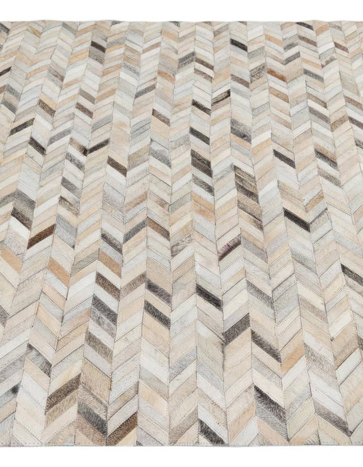 Detail image of  4' 9 x 7' 5 Cowhide Leather Rug