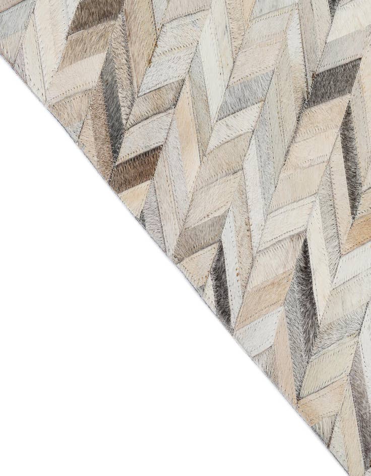 Detail image of  4' 9 x 7' 5 Cowhide Leather Rug