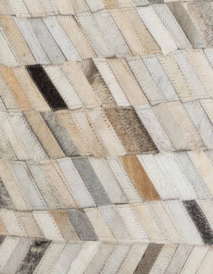 Detail image of  4' 9 x 7' 5 Cowhide Leather Rug