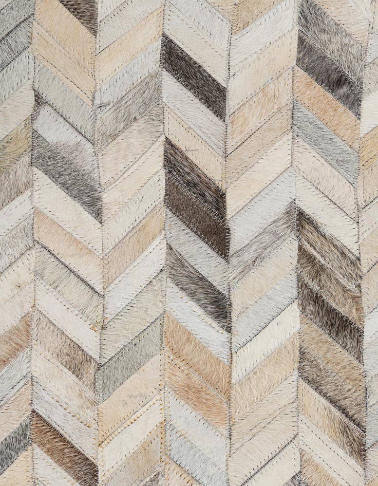 Detail image of  4' 9 x 7' 5 Cowhide Leather Rug