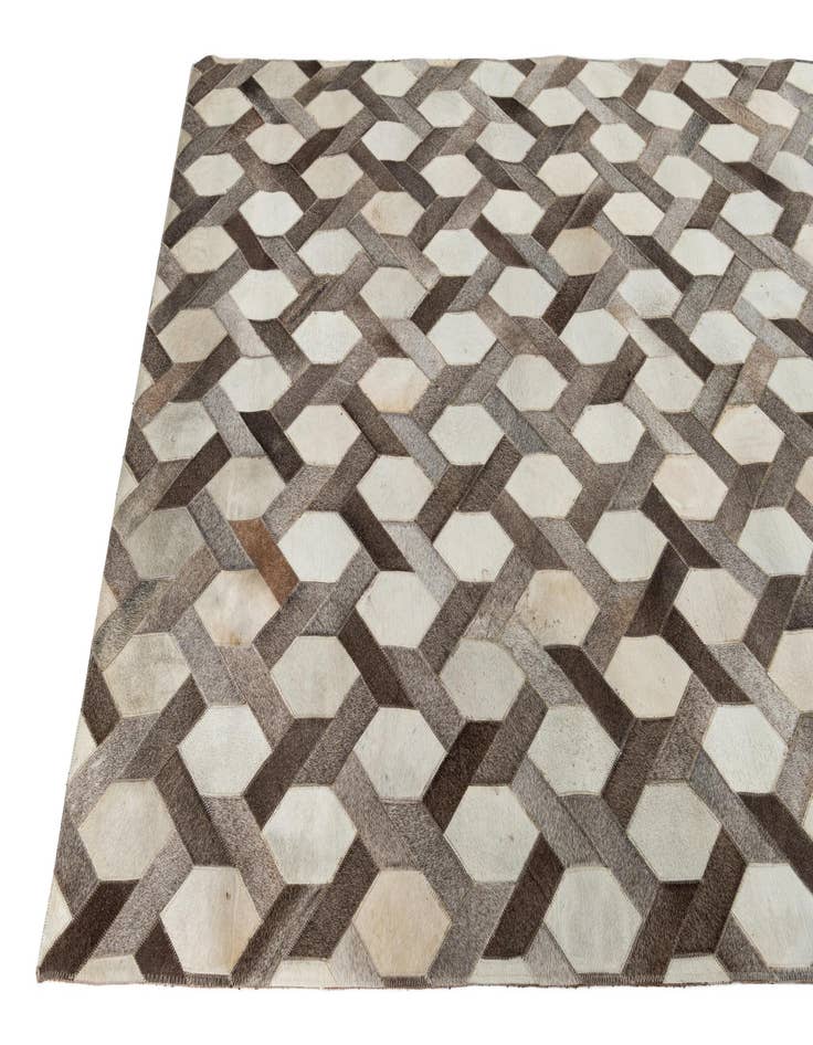 Detail image of  5' x 8' Cowhide Leather Rug
