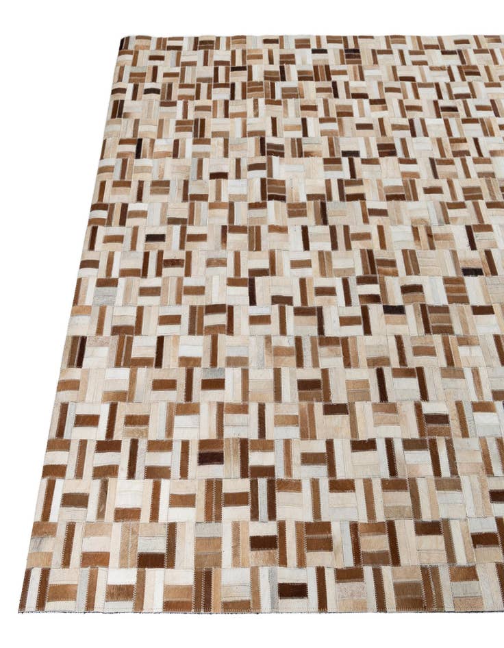 Detail image of  5' 1 x 7' 10 Cowhide Leather Rug