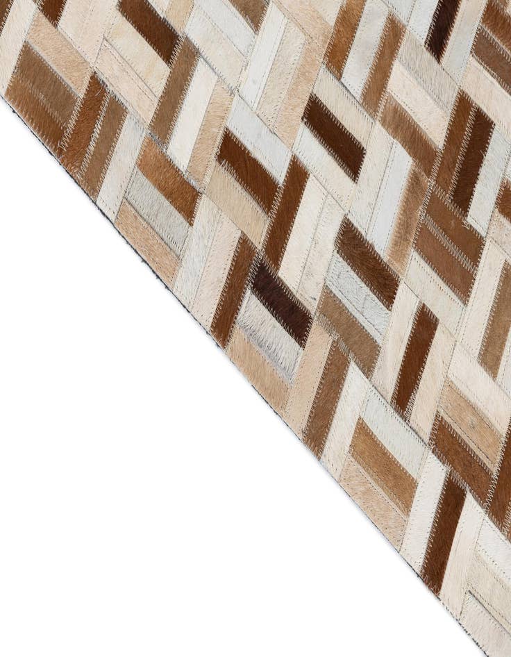 Detail image of  5' 1 x 7' 10 Cowhide Leather Rug