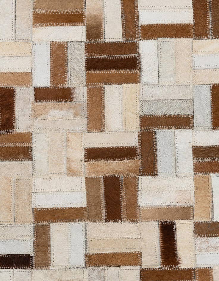 Detail image of  5' 1 x 7' 10 Cowhide Leather Rug