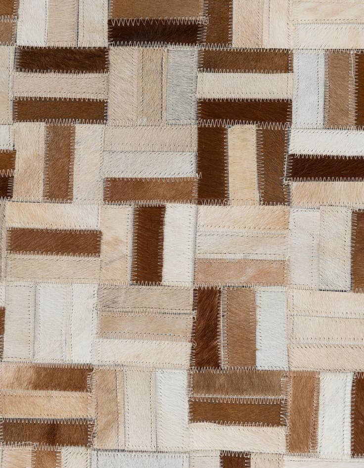 Detail image of  5' 1 x 7' 10 Cowhide Leather Rug