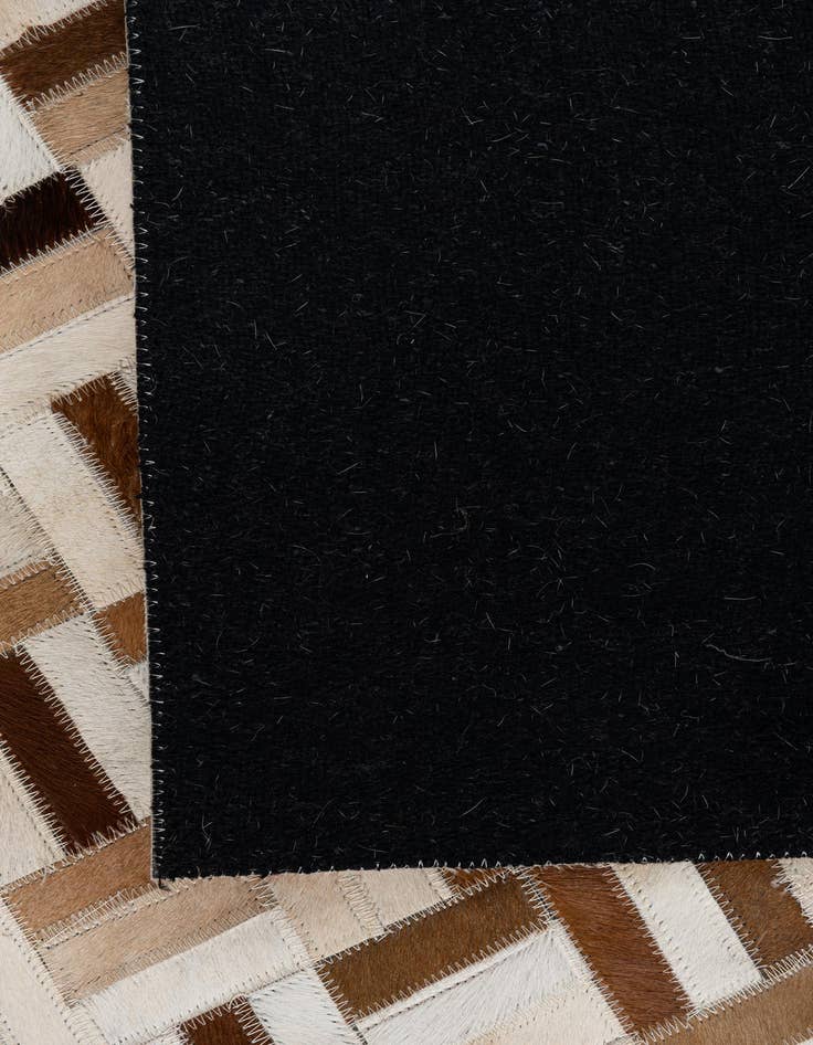 Detail image of  5' 1 x 7' 10 Cowhide Leather Rug