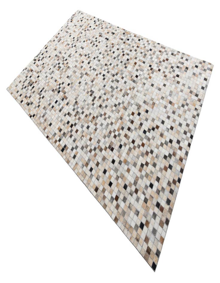 Detail image of  5' 1 x 8' 1 Cowhide Leather Rug