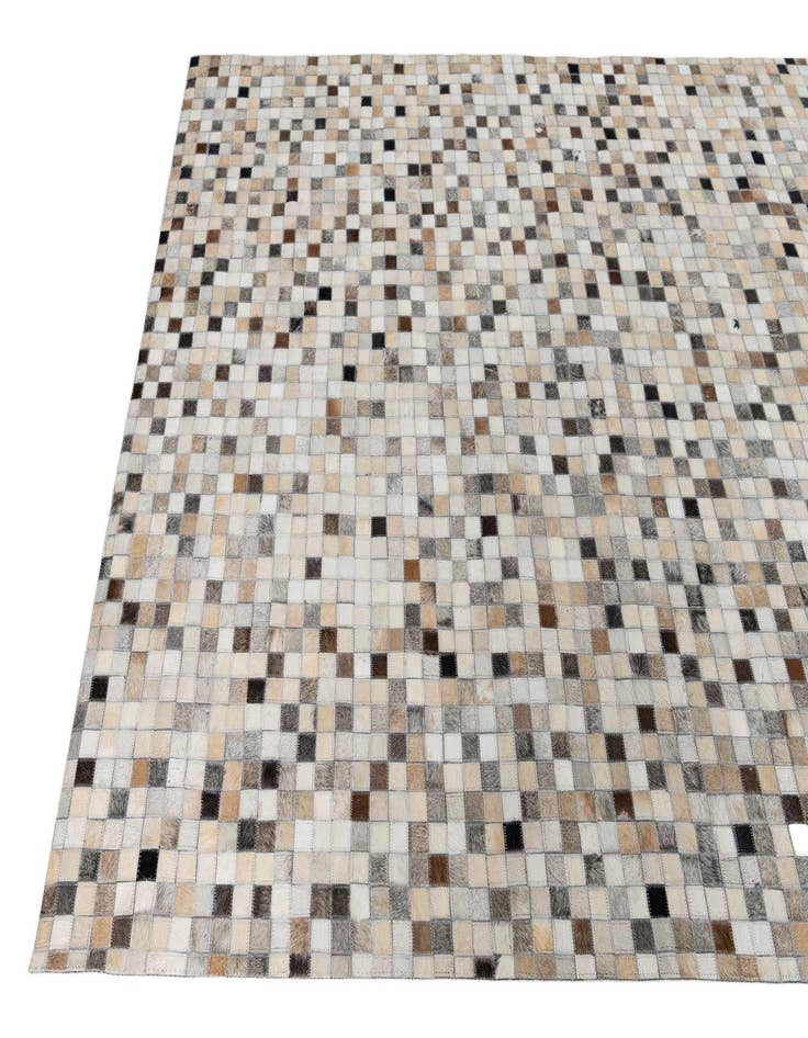 Detail image of  5' 1 x 8' 1 Cowhide Leather Rug