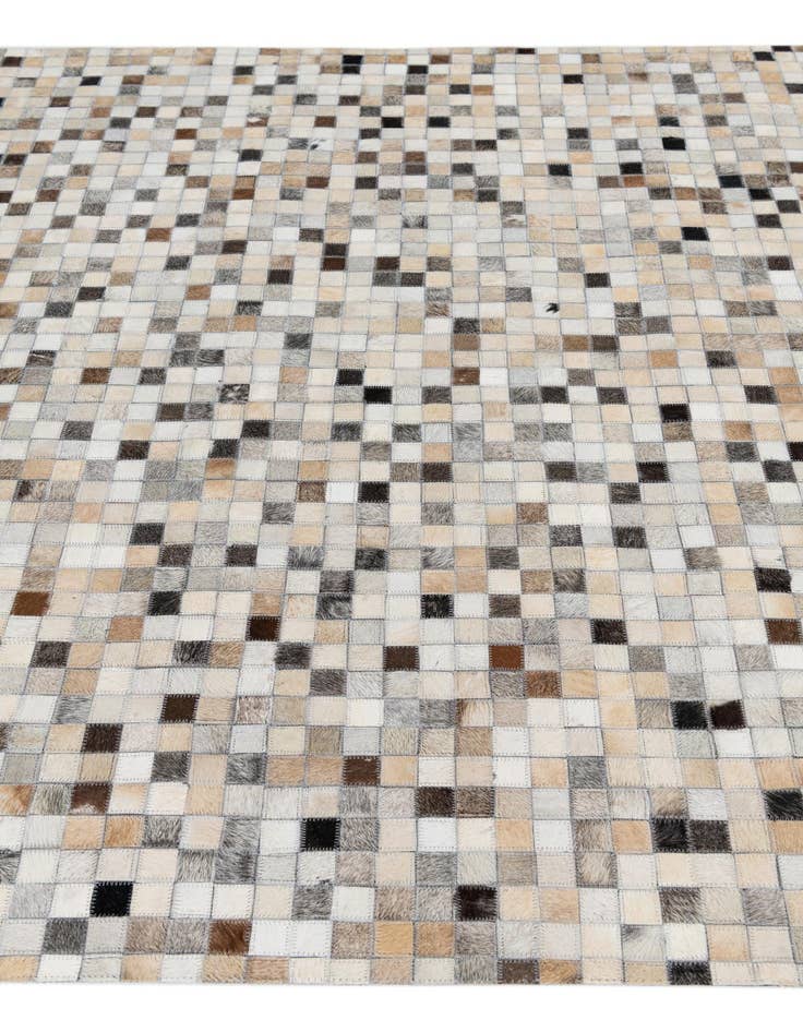 Detail image of  5' 1 x 8' 1 Cowhide Leather Rug