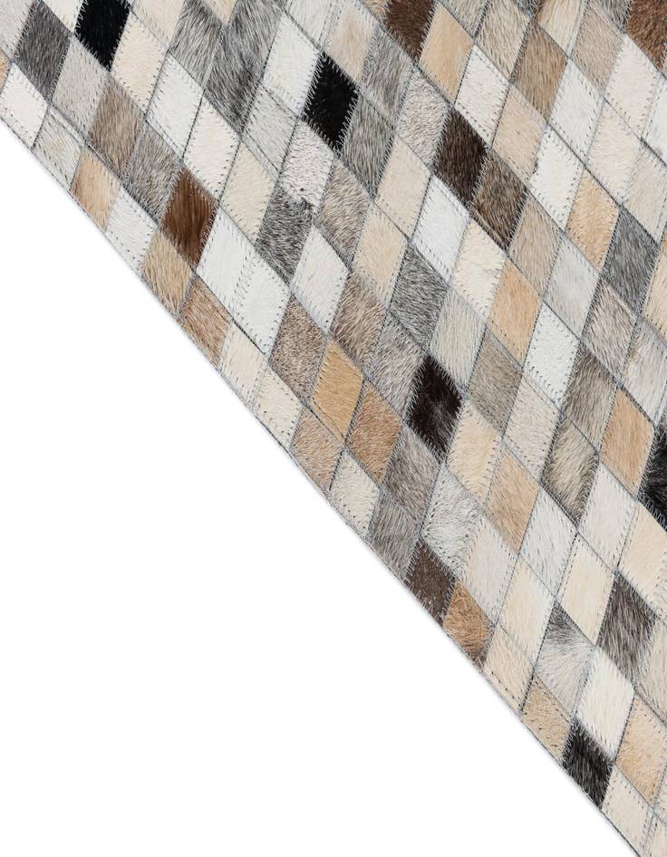 Detail image of  5' 1 x 8' 1 Cowhide Leather Rug