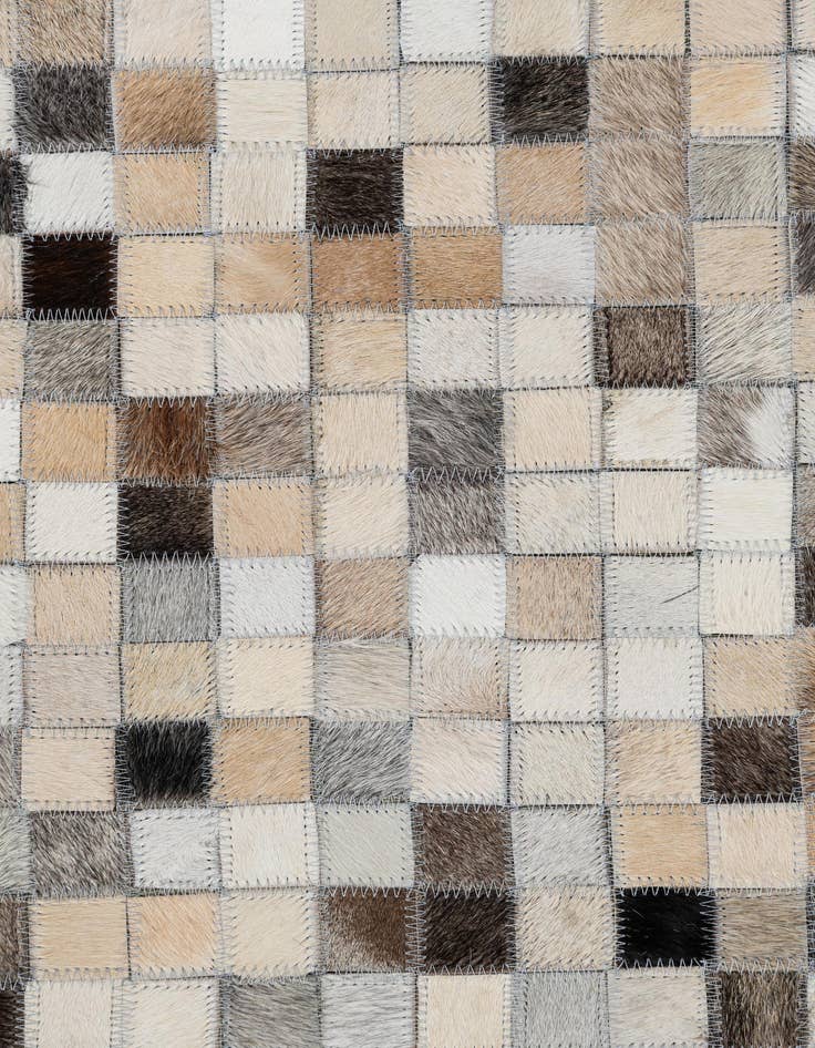 Detail image of  5' 1 x 8' 1 Cowhide Leather Rug