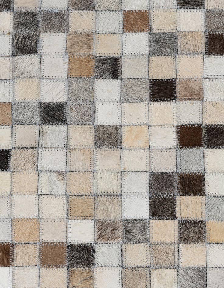 Detail image of  5' 1 x 8' 1 Cowhide Leather Rug