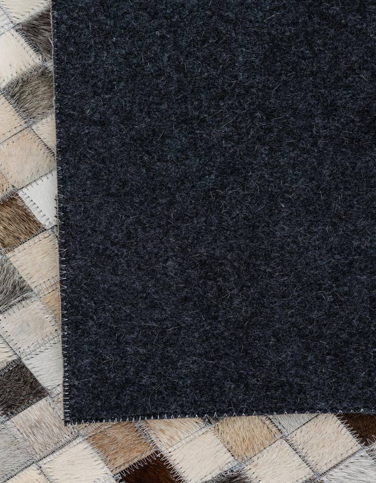 Detail image of  5' 1 x 8' 1 Cowhide Leather Rug