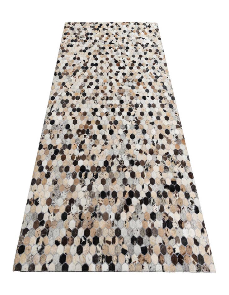 Detail image of  5' 1 x 8' Cowhide Leather Rug