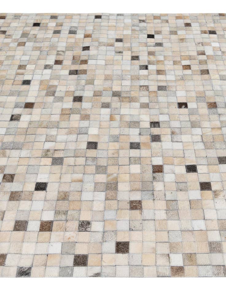 Detail image of  5' 1 x 7' 10 Cowhide Leather Rug