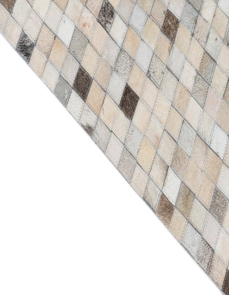 Detail image of  5' 1 x 7' 10 Cowhide Leather Rug