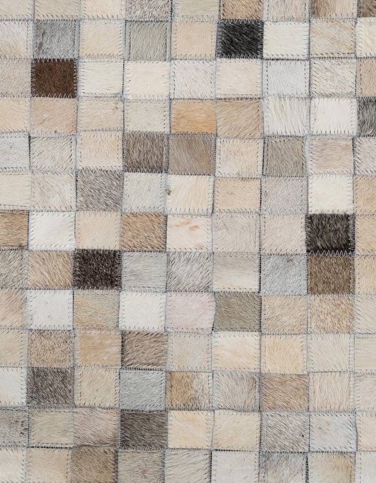 Detail image of  5' 1 x 7' 10 Cowhide Leather Rug