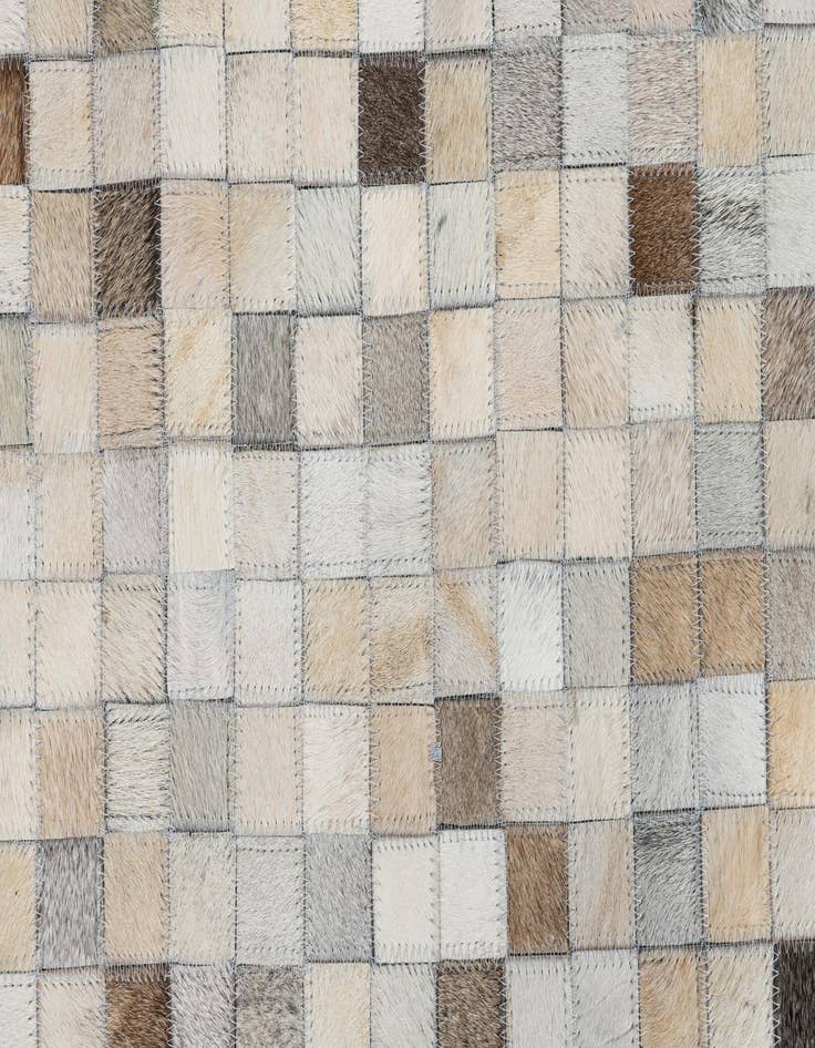Detail image of  5' 1 x 7' 10 Cowhide Leather Rug