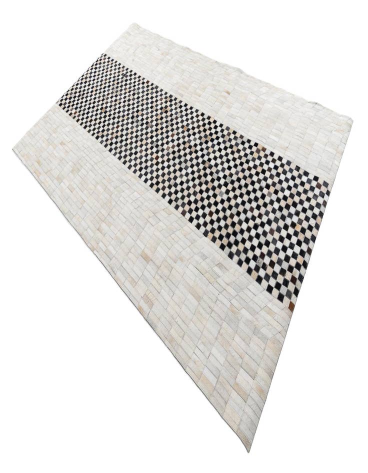 Detail image of  5' 2 x 8' 2 Cowhide Leather Rug