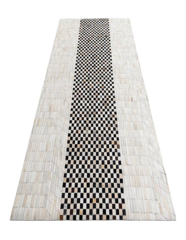 Detail image of  5' 2 x 8' 2 Cowhide Leather Rug