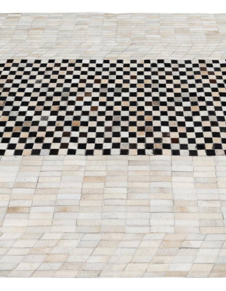 Detail image of  5' 2 x 8' 2 Cowhide Leather Rug