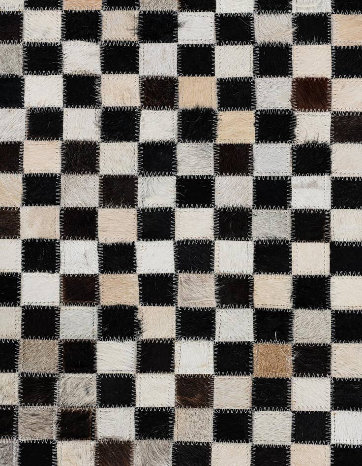 Detail image of  5' 2 x 8' 2 Cowhide Leather Rug