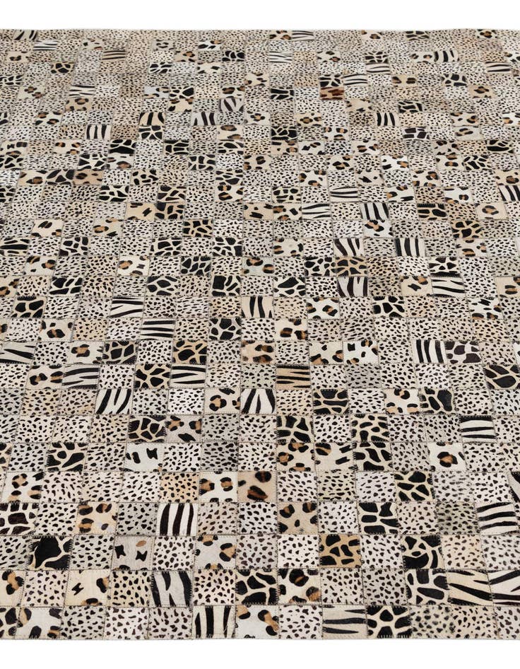 Detail image of  5' 1 x 8' Cowhide Leather Rug