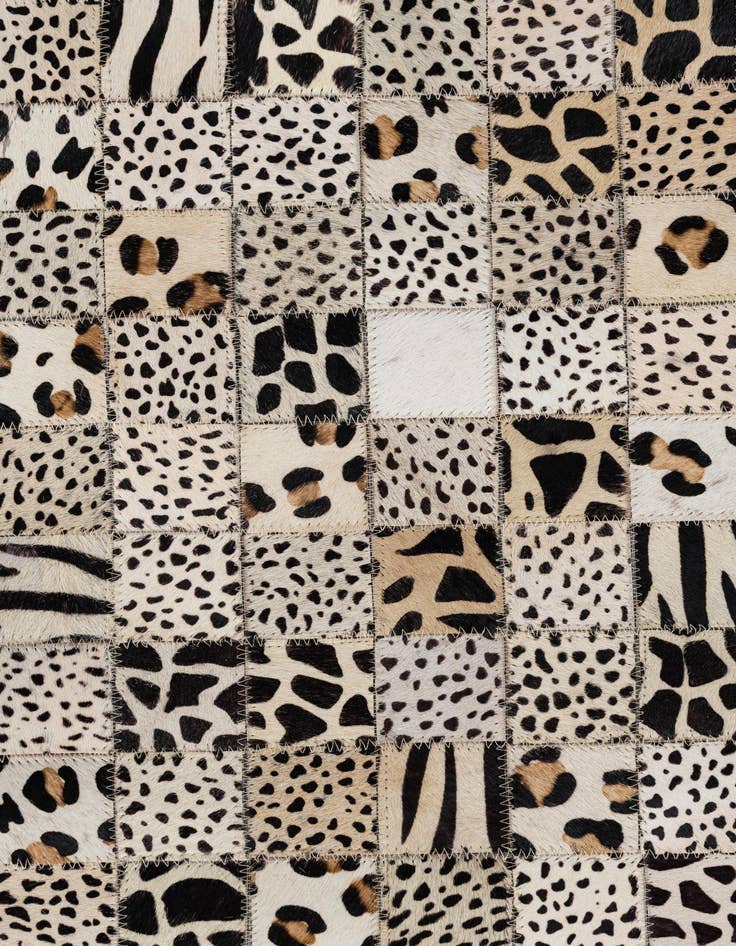 Detail image of  5' 1 x 8' Cowhide Leather Rug