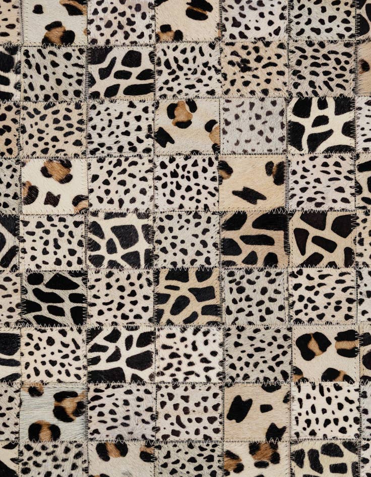 Detail image of  5' 1 x 8' Cowhide Leather Rug