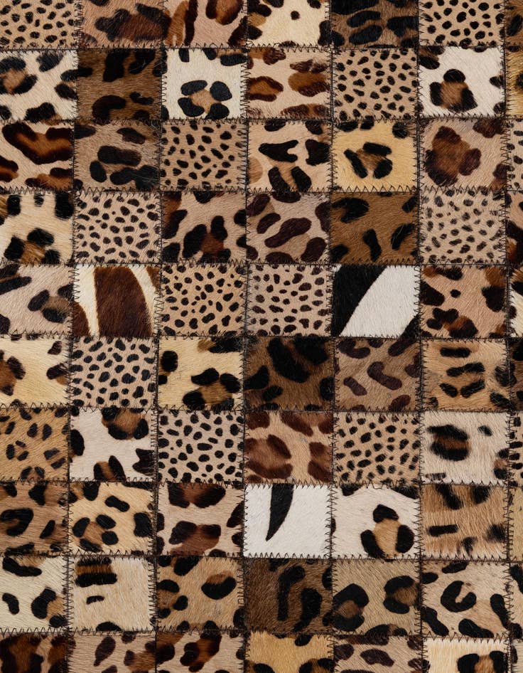 Detail image of  5' 1 x 8' Cowhide Leather Rug
