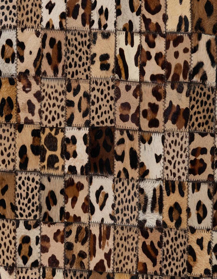 Detail image of  5' 1 x 8' Cowhide Leather Rug