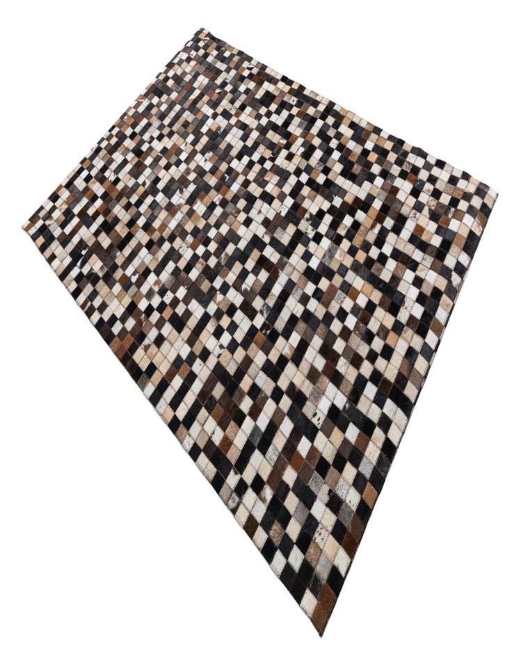 Detail image of  4' 1 x 6' 1 Cowhide Leather Rug