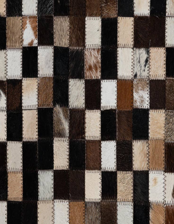 Detail image of  4' 1 x 6' 1 Cowhide Leather Rug