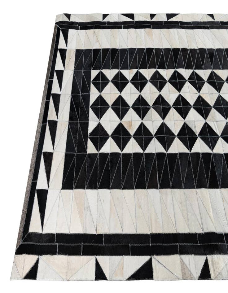 Detail image of  5' x 7' 10 Cowhide Leather Rug