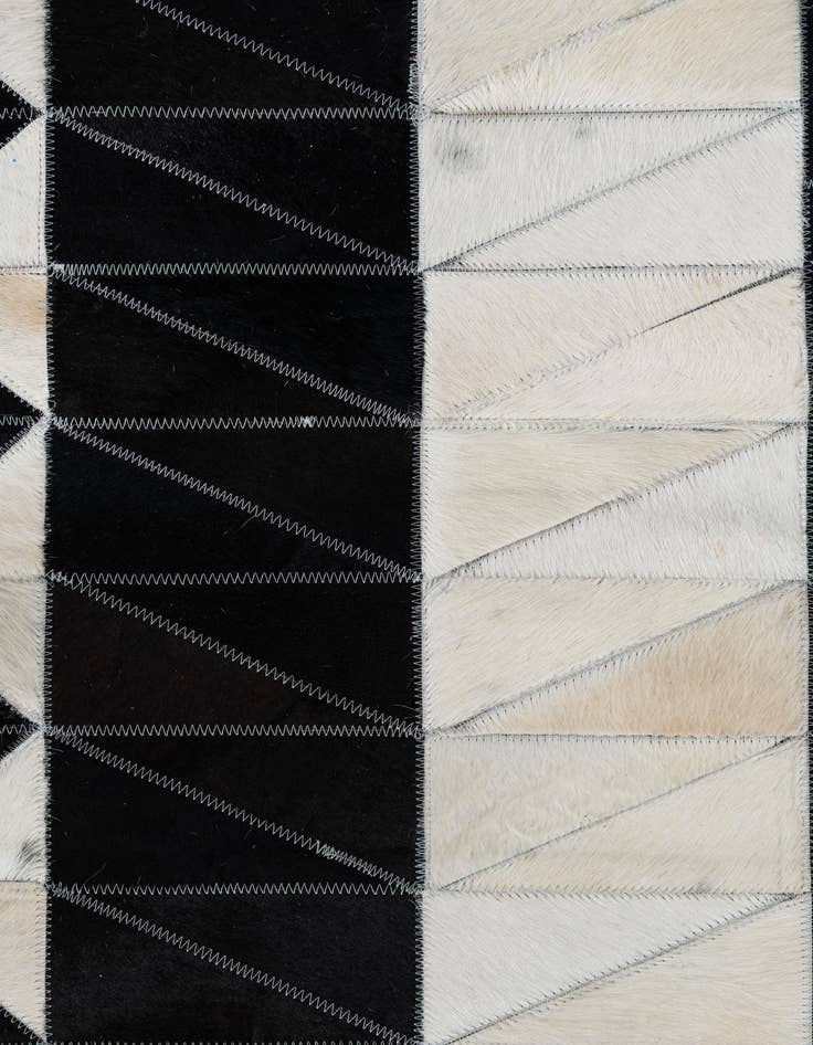 Detail image of  5' x 7' 10 Cowhide Leather Rug