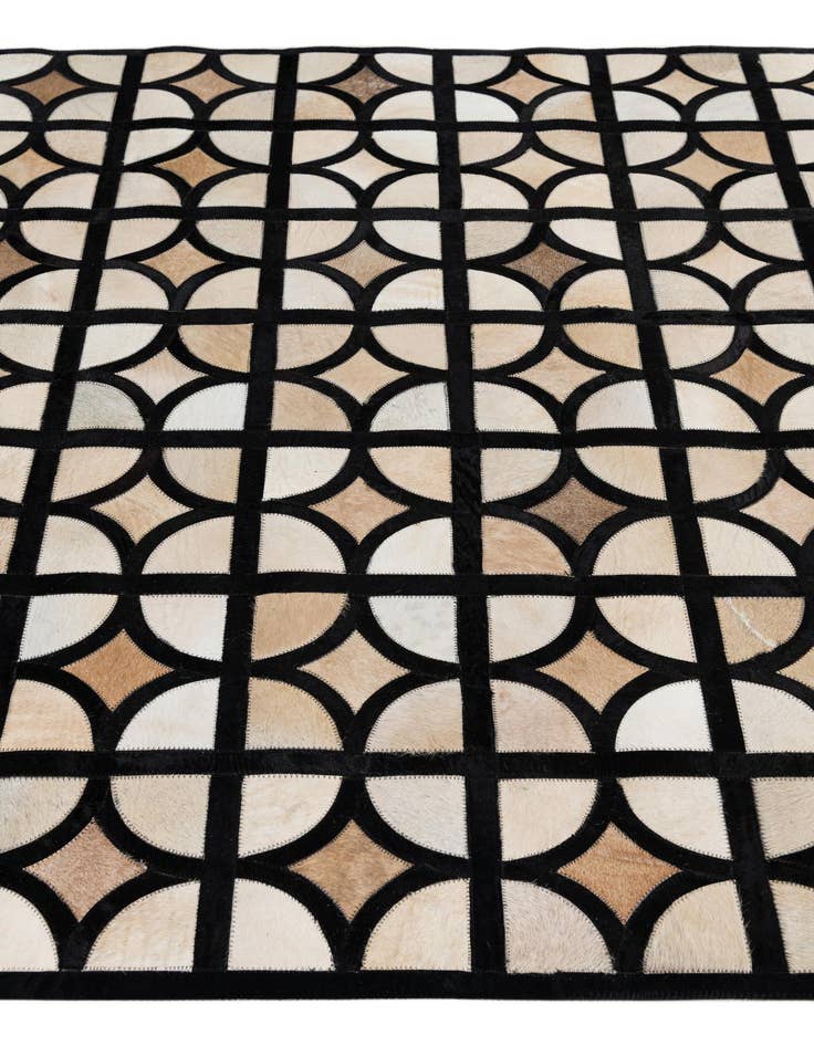 Detail image of  5' 2 x 8' Cowhide Leather Rug