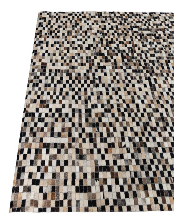 Detail image of  5' 1 x 7' 10 Cowhide Leather Rug