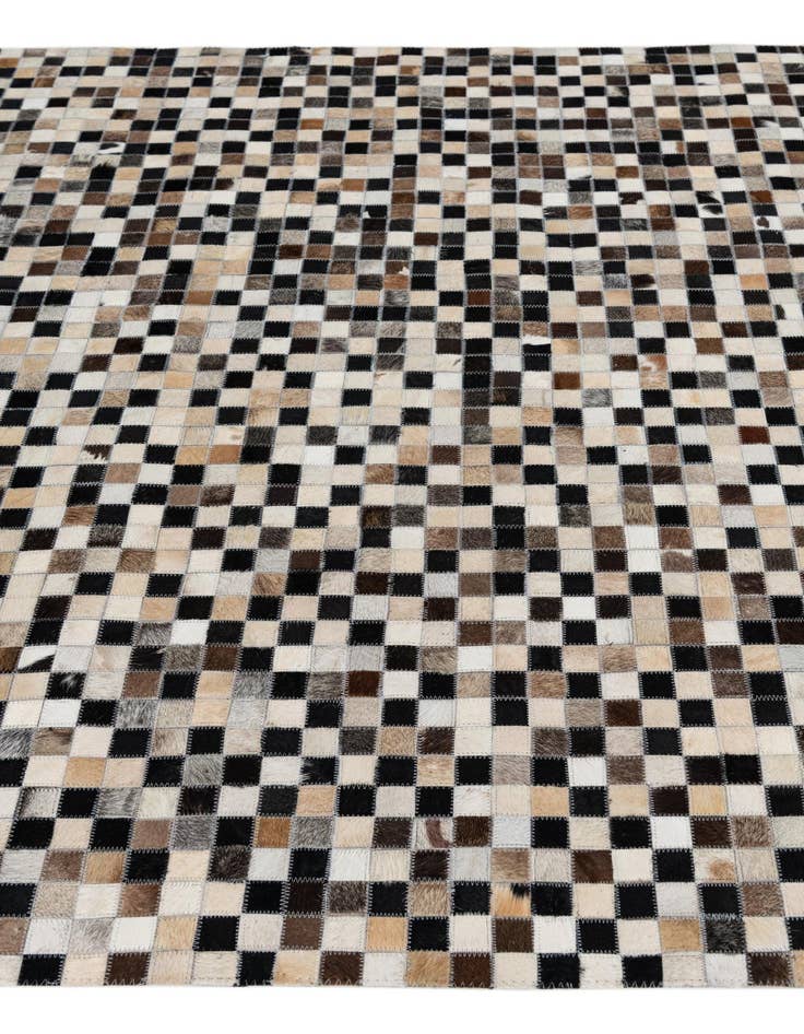 Detail image of  5' 1 x 7' 10 Cowhide Leather Rug