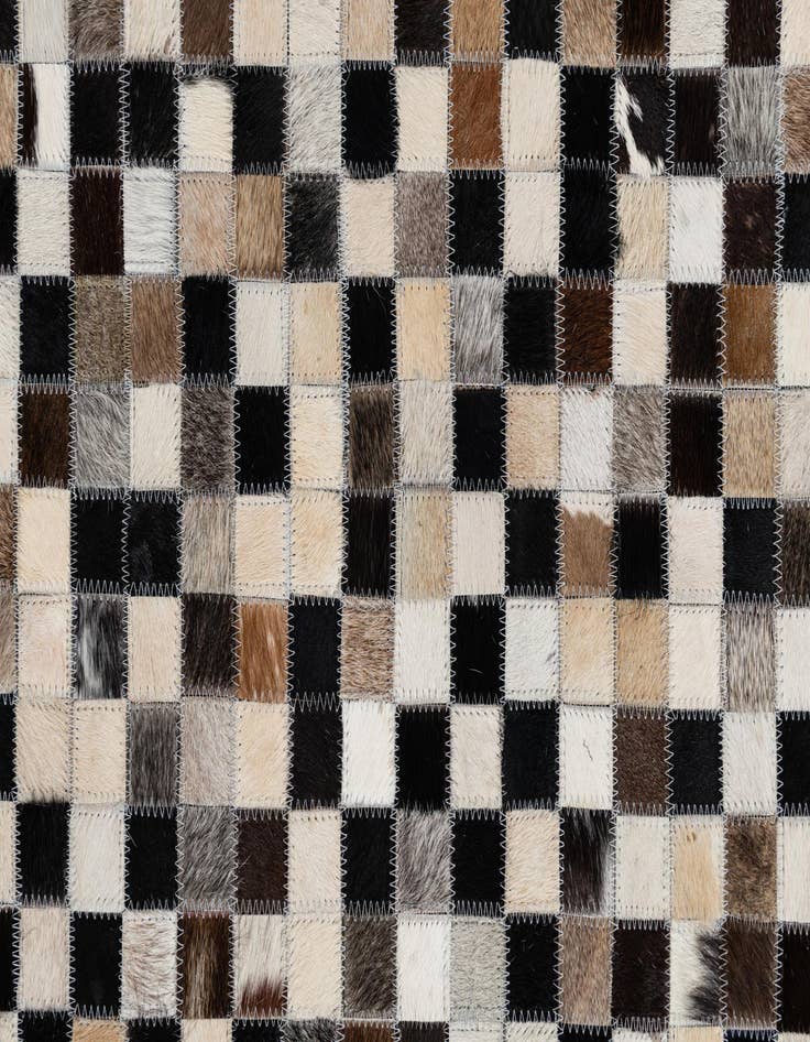 Detail image of  5' 1 x 7' 10 Cowhide Leather Rug