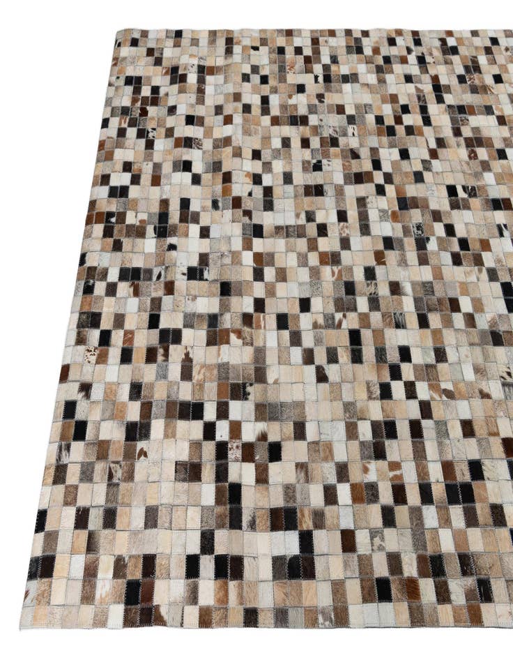 Detail image of  5' x 7' 10 Cowhide Leather Rug