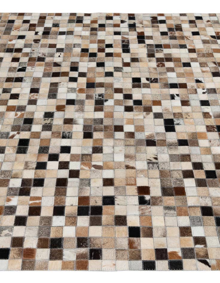 Detail image of  5' x 7' 10 Cowhide Leather Rug